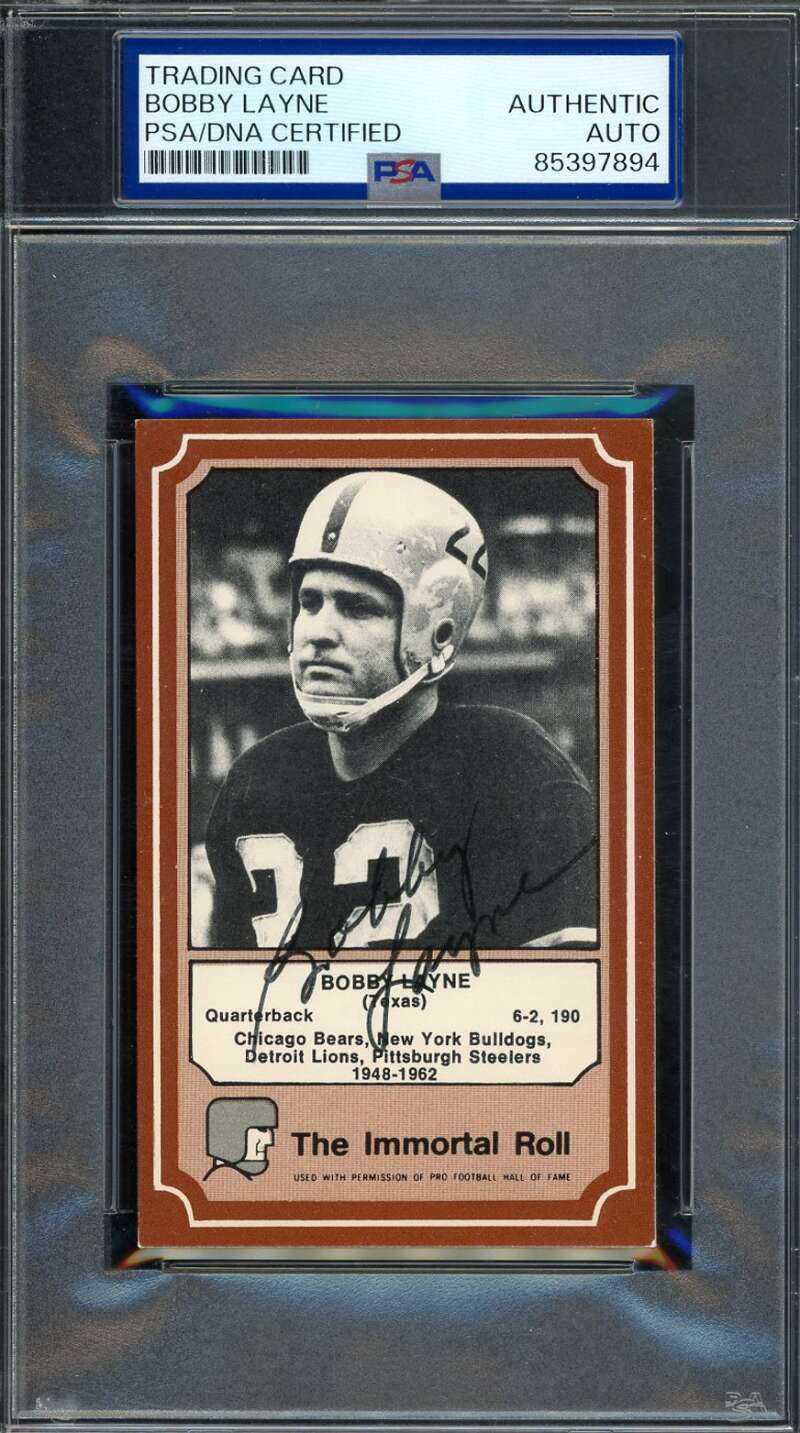 Football Autographs khw - 1974 -75 fleer immortal roll
