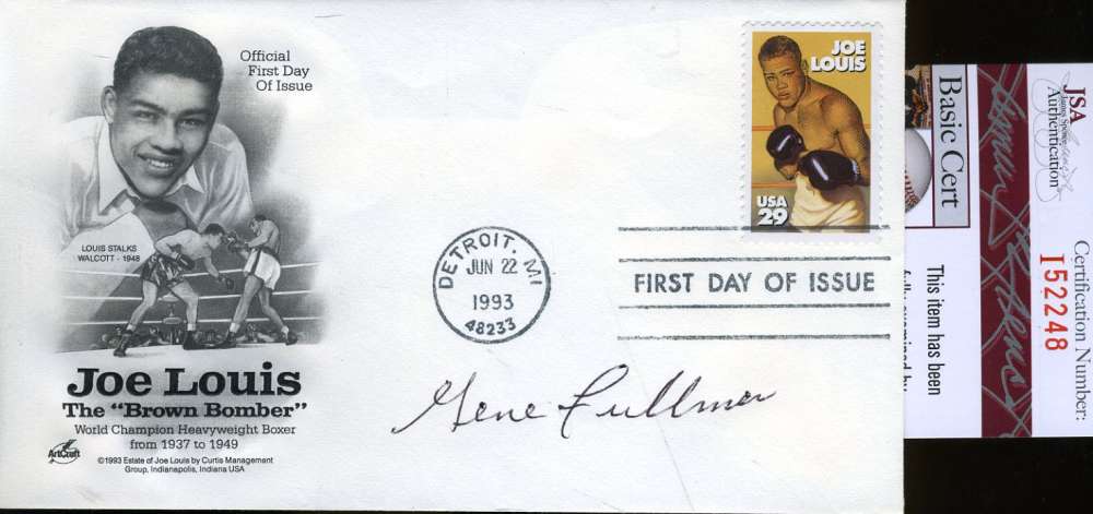 Gene Fullmer Signed Psa/dna Cert Boxing Fdc Authenticated Autograph