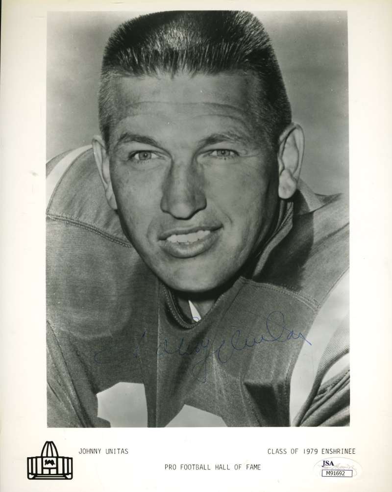 Johnny Unitas Signed 8x10 Photo Jsa Certified Authenticated Autograph