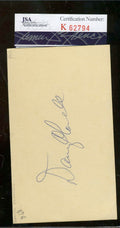 Danny O`connell D.69 Signed 3x5 Index Card Jsa Certified Authenticated Autograph