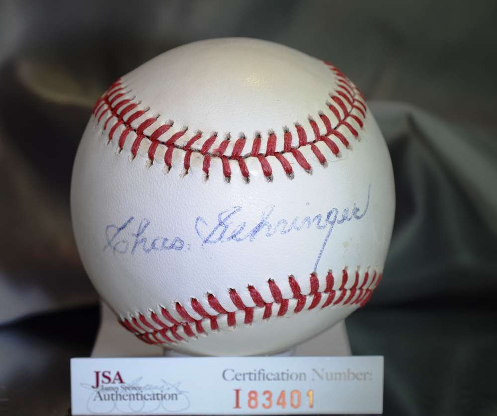 Charlie Gehringer Jsa Certed American League Autograph Baseball Authentic Signed