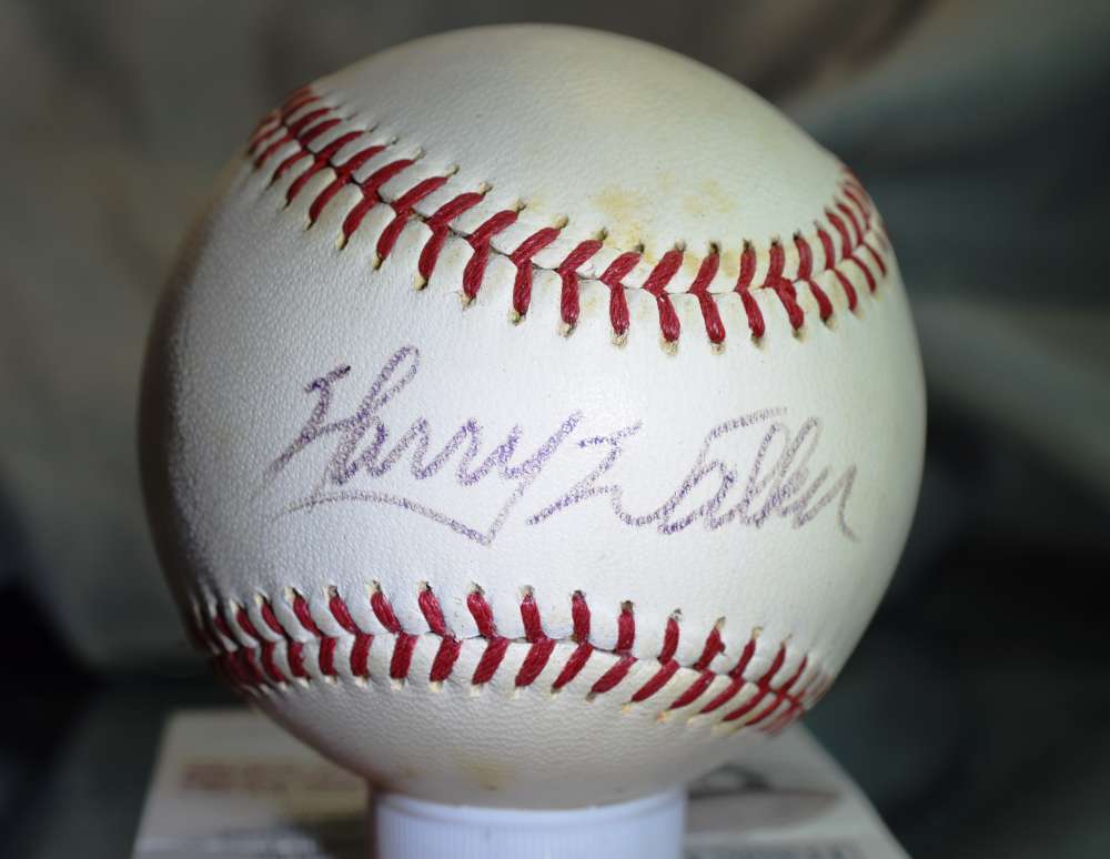 Harry Walker Jsa Feeney Spalding National League Autograph Baseball Signed