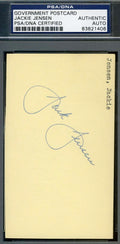 Jackie Jensen 1957 Signed Psa/dna Cert Gpc Govt Pc Authentic Autograph