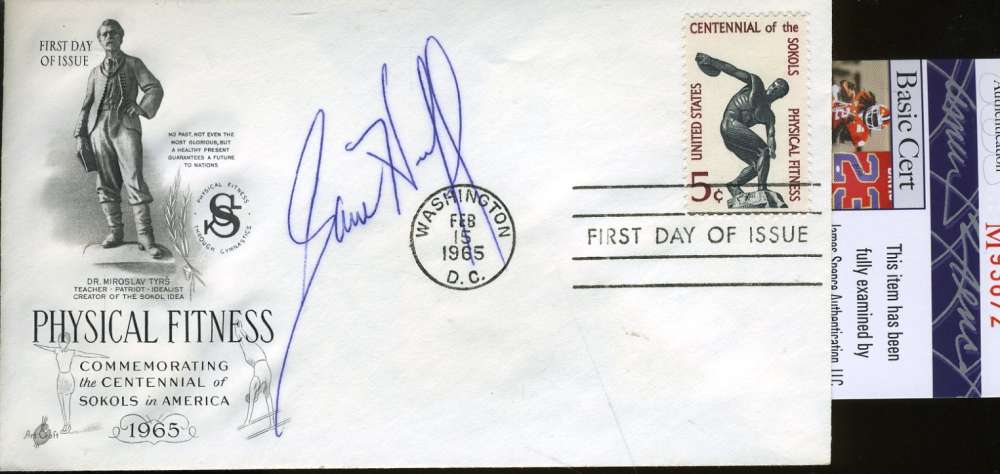 Sam Huff Signed Jsa Fdc First Day Cover Authentic Autograph