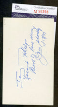 Jack Sharkey Signed Jsa 3x5 Index Card Authentic Autograph