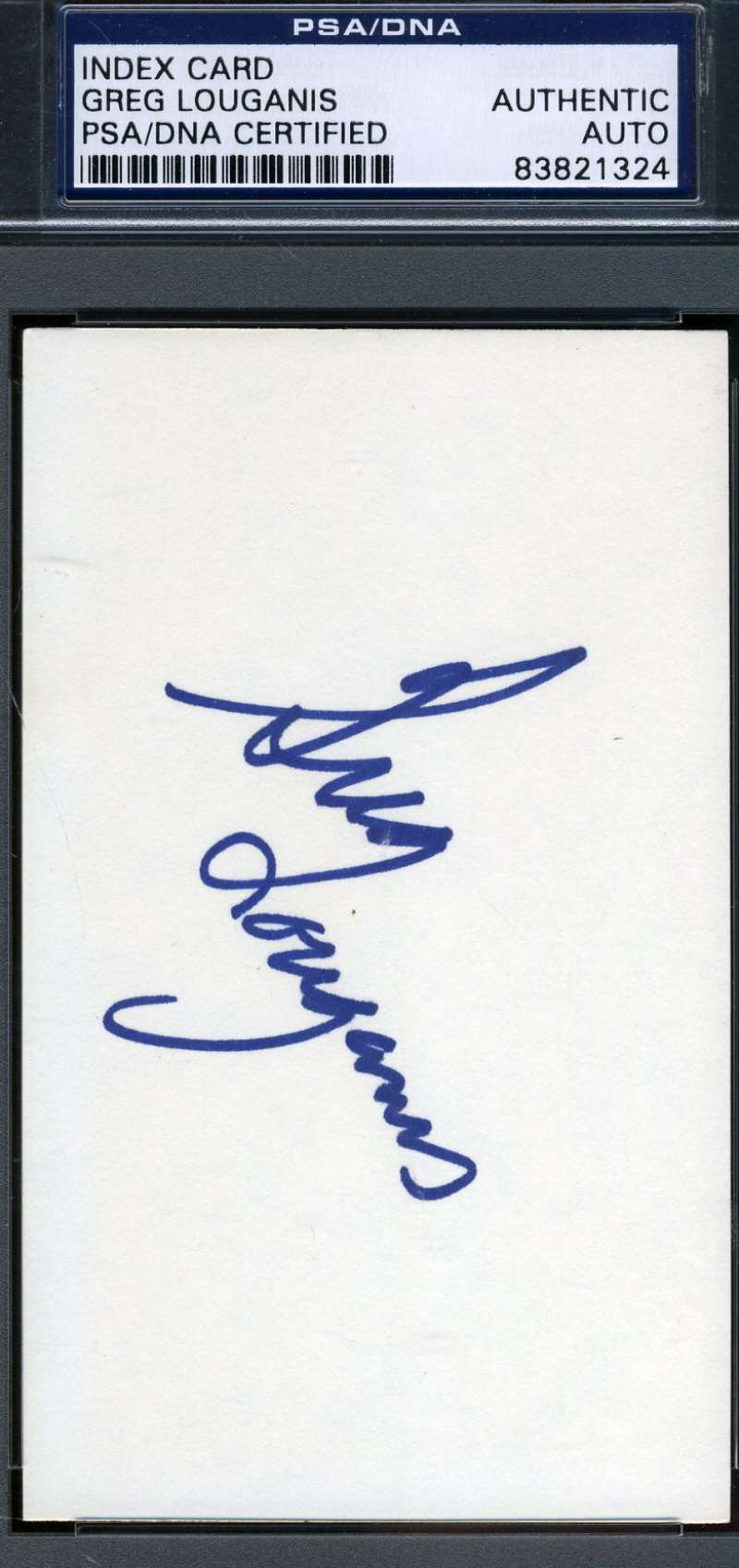 Greg Louganis Signed Psa/dna 3x5 Index Card Authentic Autograph