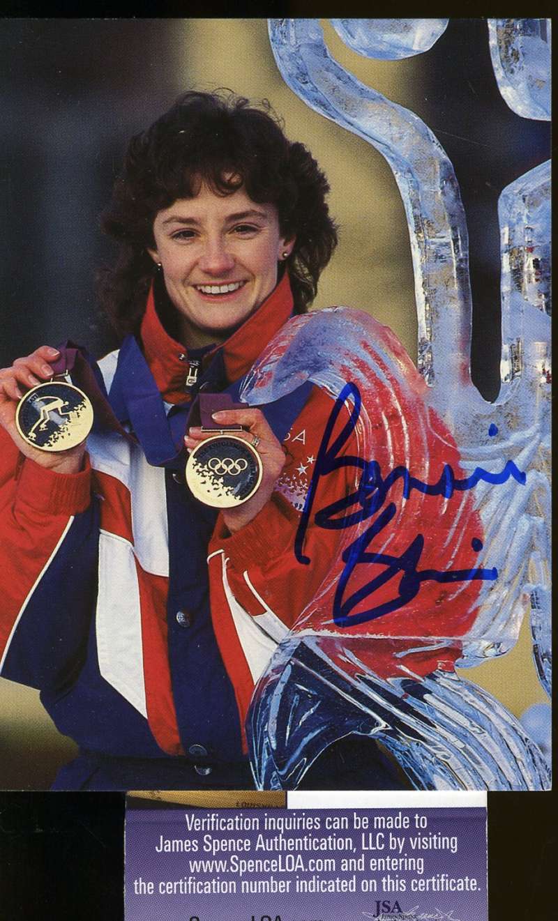 Bonnie Blair Signed Jsa 4x6 Photo Authentic Autograph
