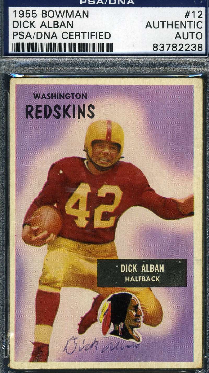 Dick Alban 1955 Bowman Signed Psa/dna Certified Authentic Autograph