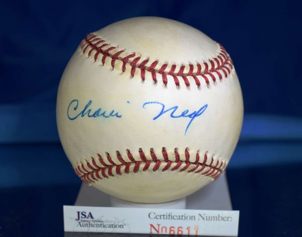 Charlie Neal Jsa Certed National League Autograph Baseball Authentic Signed