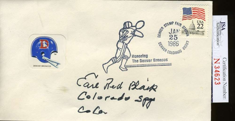 Earl Red Blaik Certified Jsa Fdc Authentic Autograph