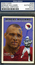 Aenas Williams 2000 Fleer Psa/dna Certified Signed Authentic Autograph