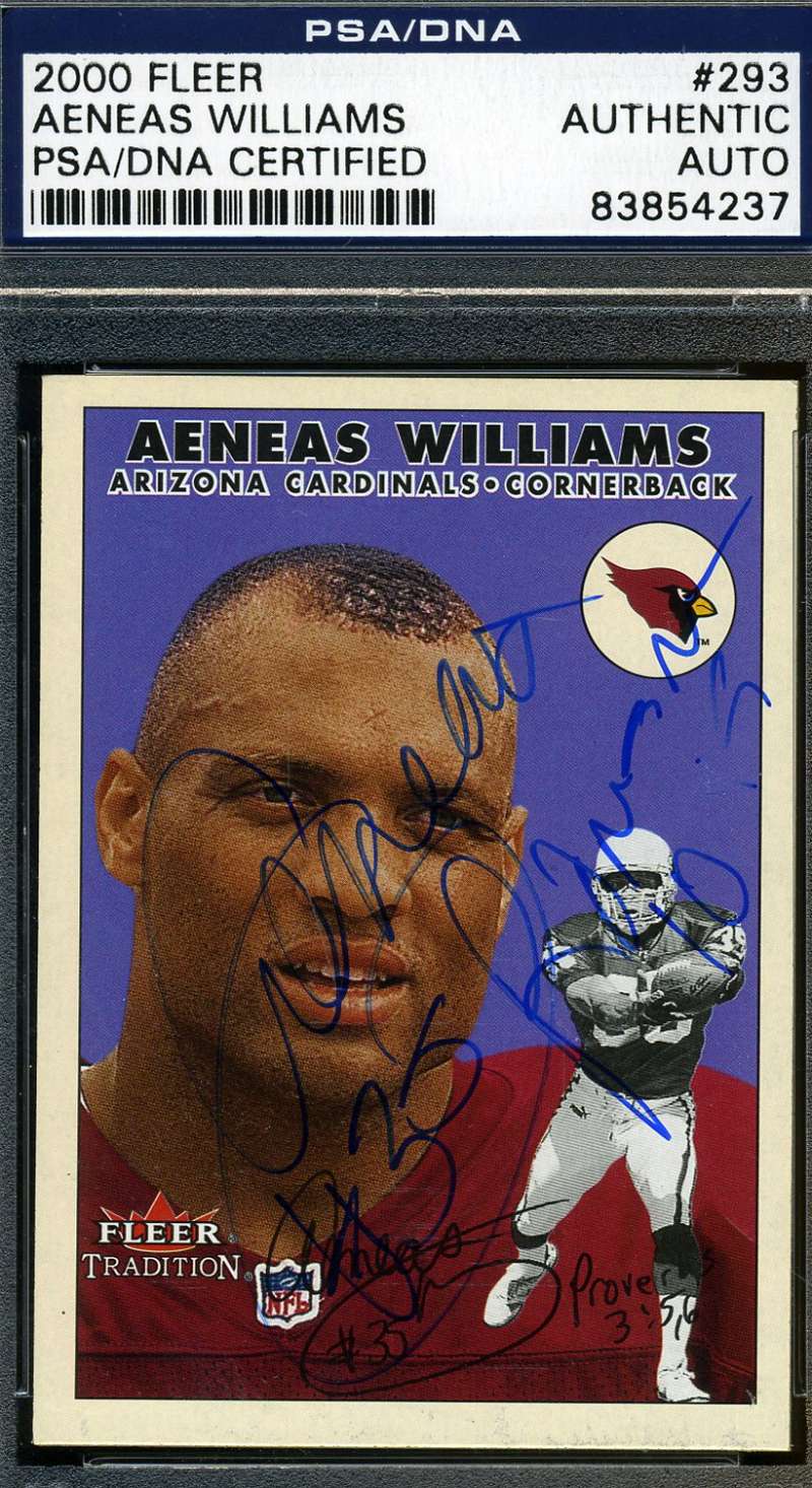 Aenas Williams 2000 Fleer Psa/dna Certified Signed Authentic Autograph