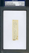 Ernie Bonham Psa/dna Certified 3x5 Index Cut Signed Authentic Autograph