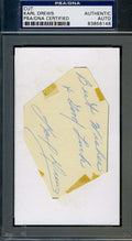 Fred Hutchinson D.64 Psa/dna Certified 3x5 Index Cut Signed Authentic Autograph