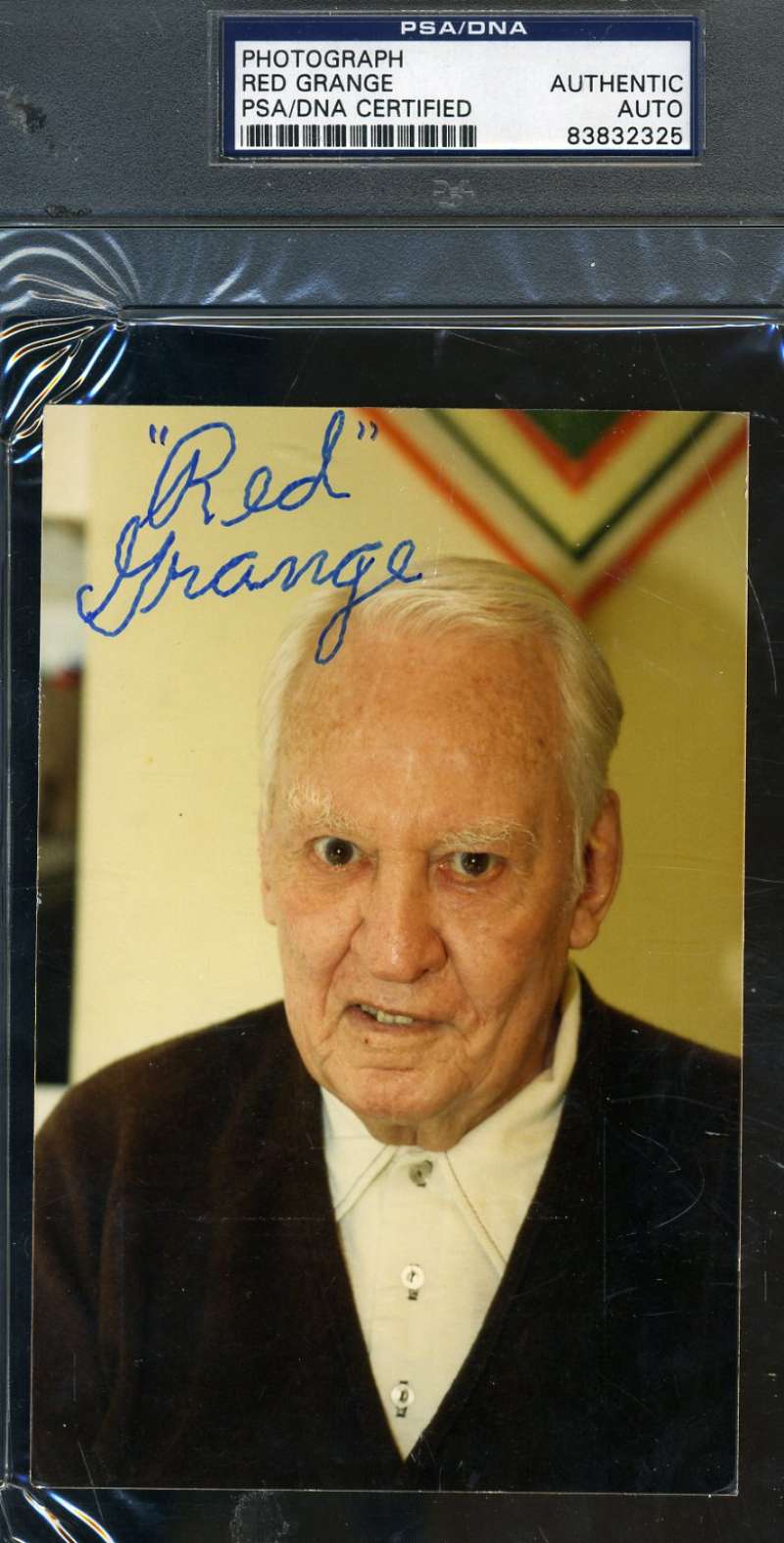 Red Grange Psa/dna Certified 4x6 Photo Signed Authentic Autograph