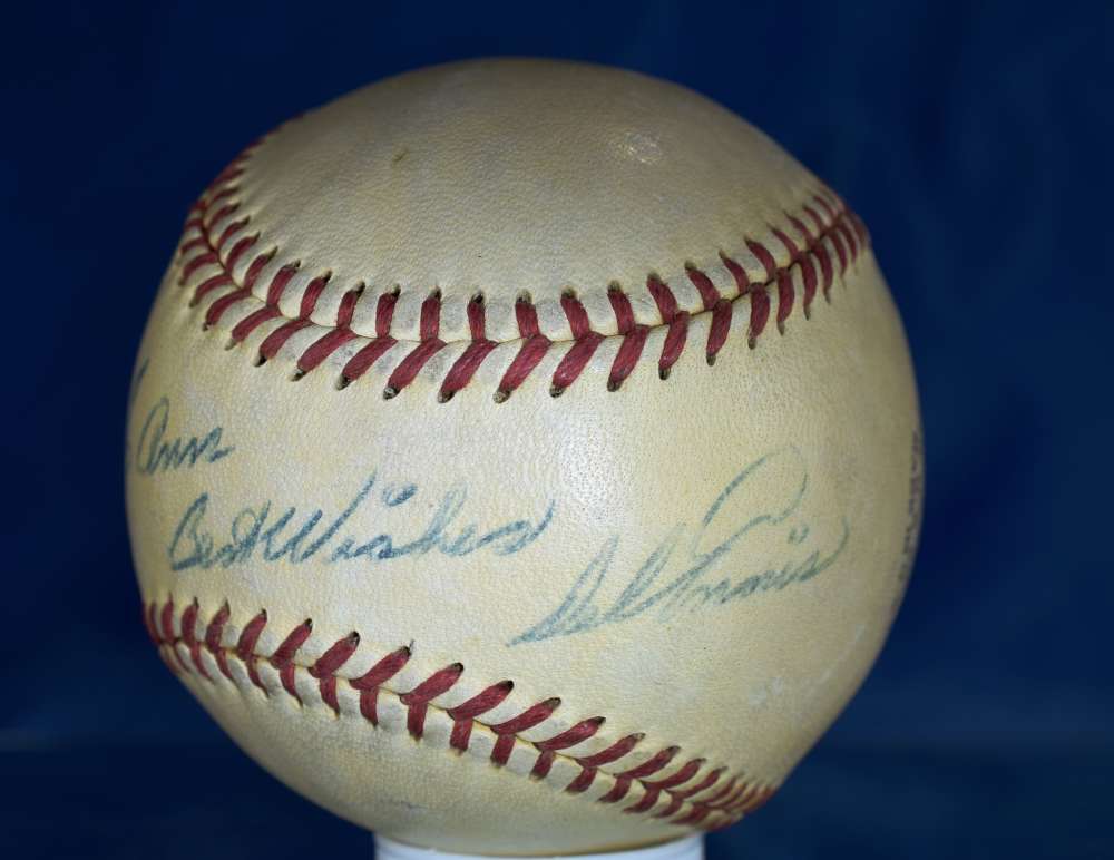 Del Ennis Psa/dna Autograph Spalding Frick National League Baseball Signed
