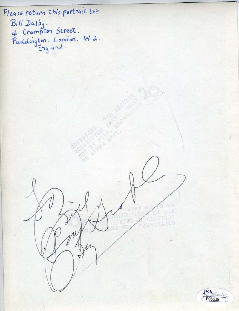 Betty Grable Jsa Signed 7x9 Photo Authenticated Autograph