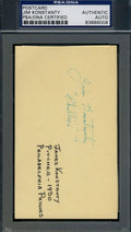 Jim Konstanty 1950 Signed Psa/dna Gpc Government Postcard Authentic Autograph