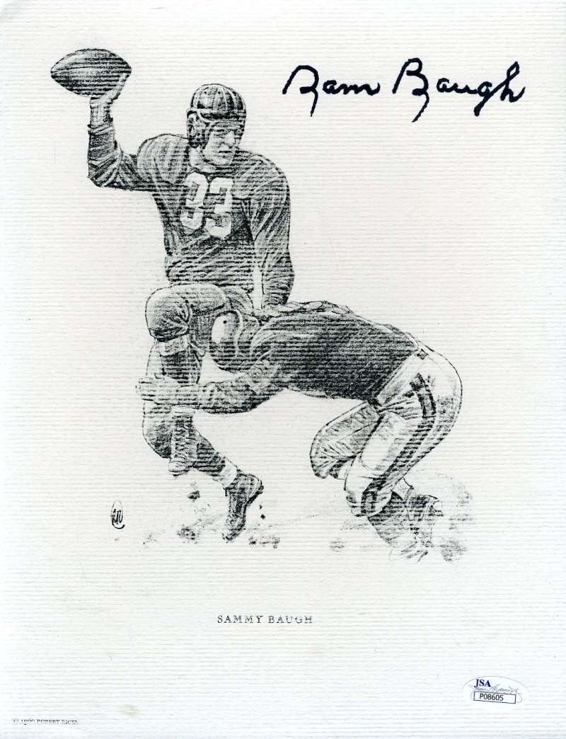 Sammy Baugh  Signed Jsa Certified 9x11 Photo Authentic Autograph