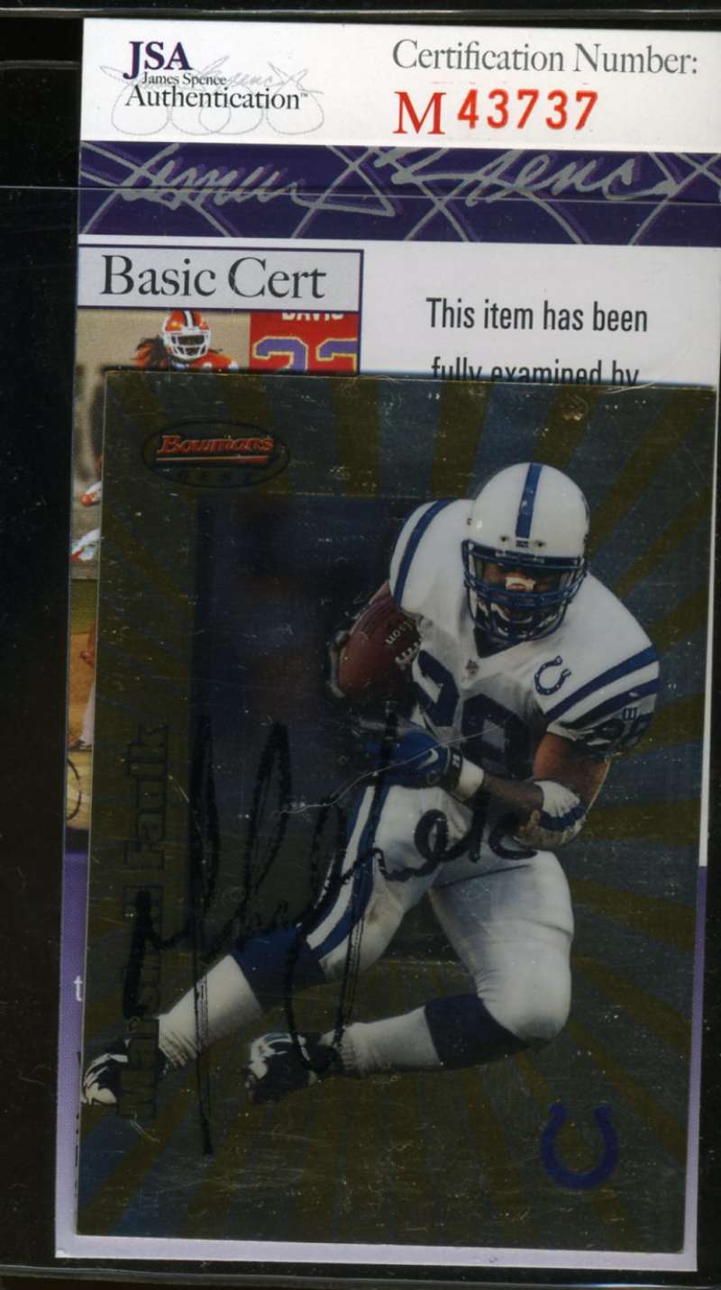 Marshall Faulk 1998 Bowman Jsa Certified Signed Authentic Autograph