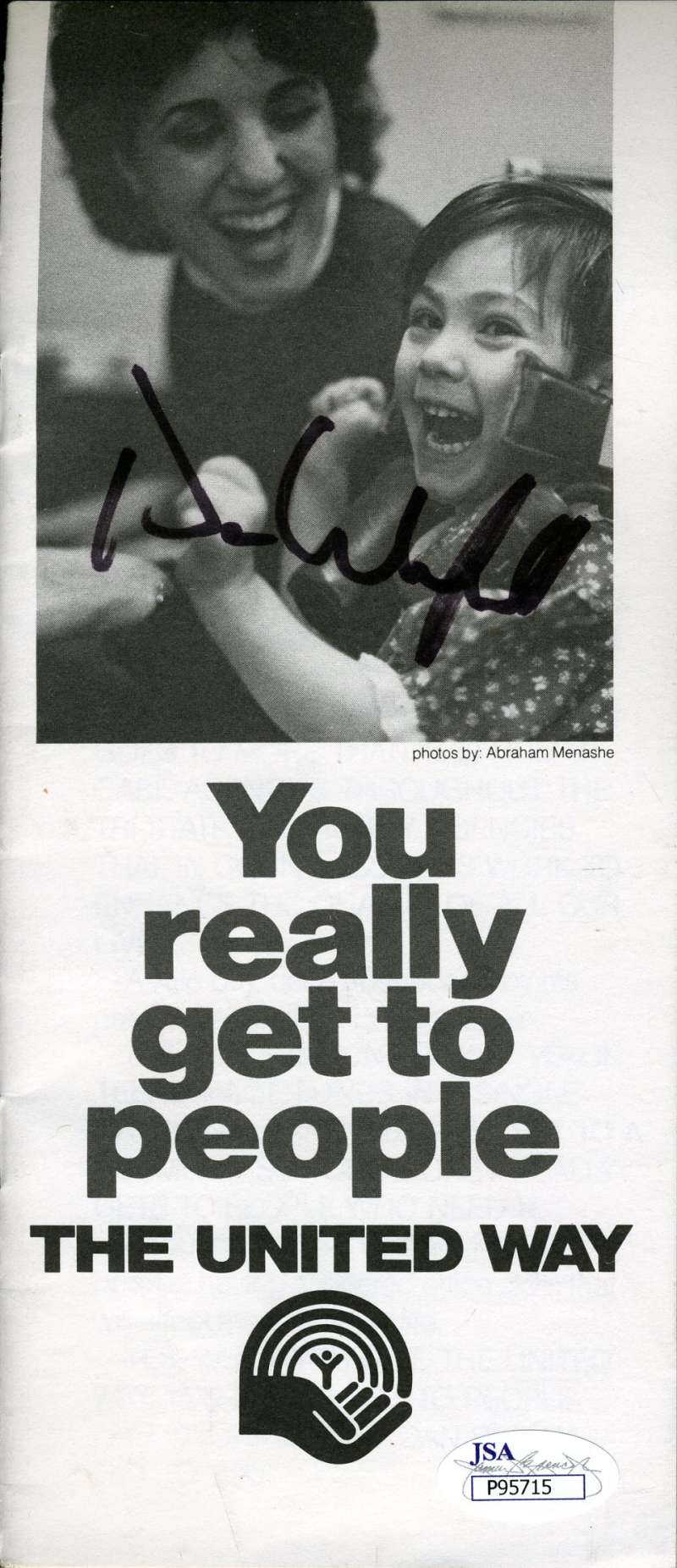 Dave Winfield Jsa Coa Certed Signed 1985 United Way Pamphlet Authentic Autograph