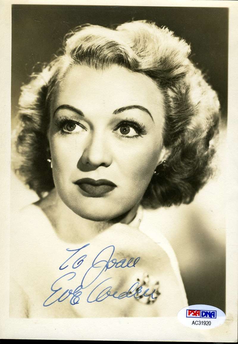 Eve Arden Vintage Psa/dna Coa Hand Signed 5x7 Photo Authentic Autograph