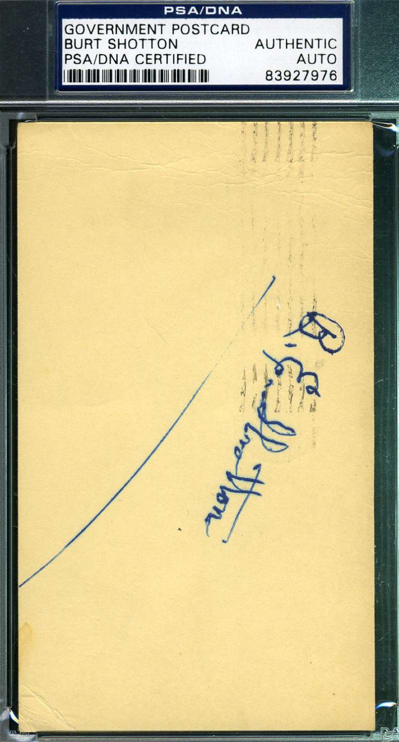 Burt Shotton Psa/dna Hand Signed 1949 Gpc Authentic Autograph