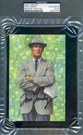 Tom Landry Psa/dna Hand Signed Goal Line Card Glac Authentic Autograph