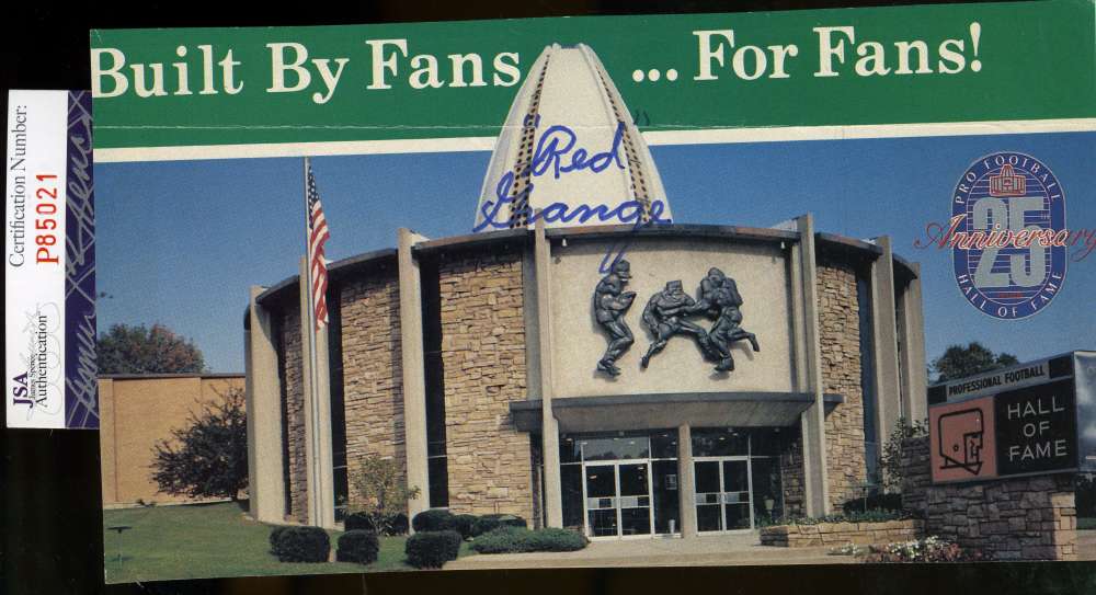 Red Grange Certified Jsa Signed Hall Of Fame Photo Authentic Autograph