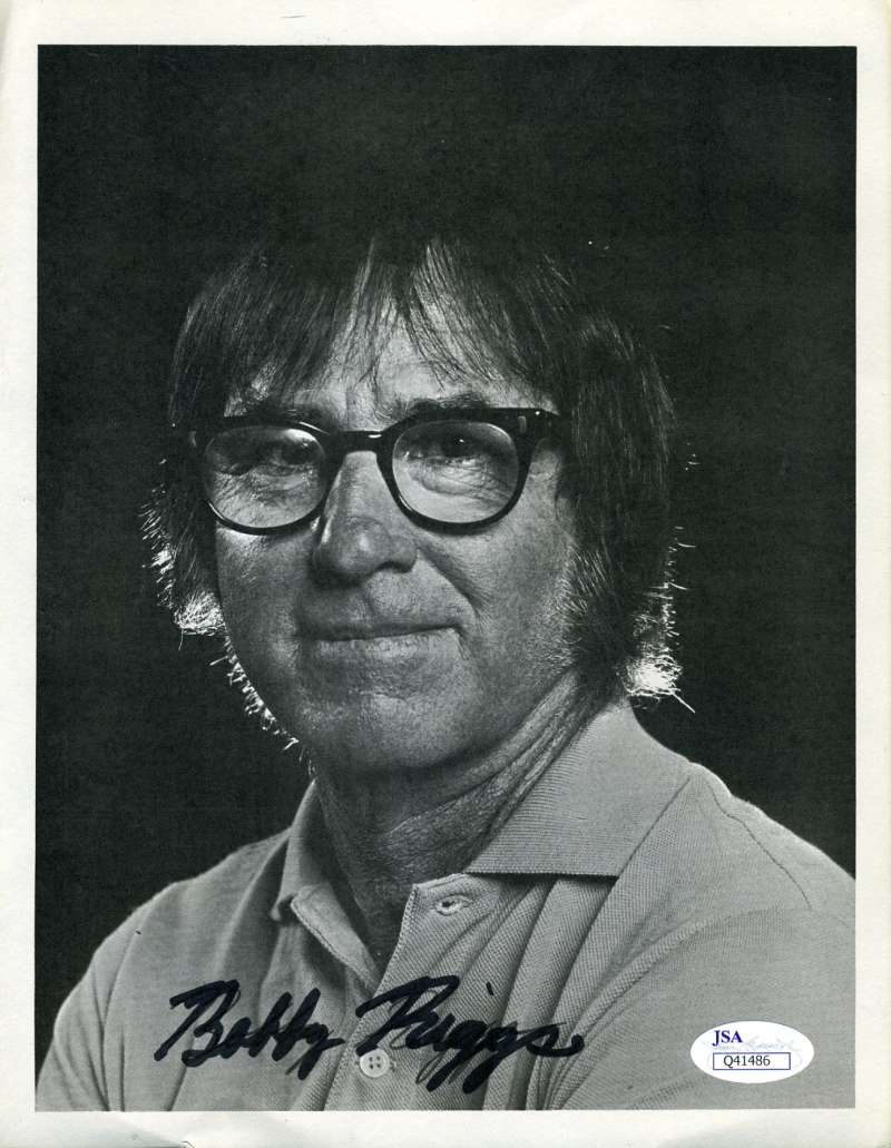 Bobby Riggs Jsa Coa Signed 8x10 Photo Authentic Autograph