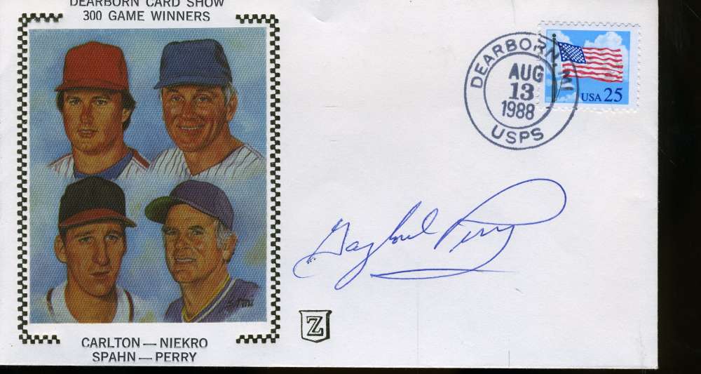 Gaylord Perry 300 Wins Jsa Signed Fdc Authentic Autograph