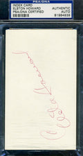 Elston Howard Signed 3x5 Index Card Psa/dna Authentic Autograph