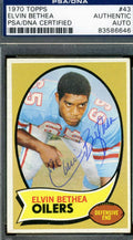 Elvin Bethea 1970 Topps Rookie Signed Psa/dna Authentic Autograph