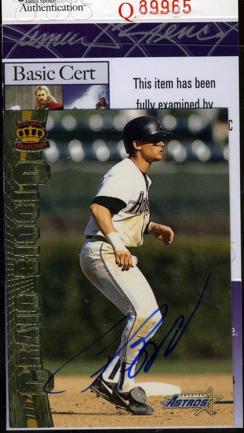 Craig Biggio 1997 Pacific Hand Signed Jsa Authentic Autograph