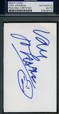 Van Johnson Psa/dna Coa Hand Signed 3x5 Index Card Authentic Autograph