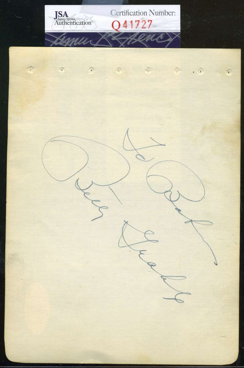 Betty Grable Jsa Hand Signed Album Page Authentic Autograph