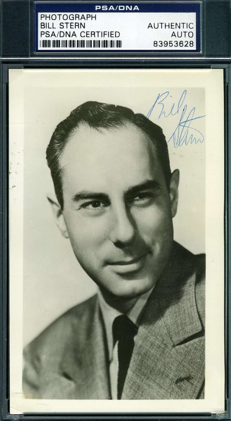 Bill Stern Rare D.71 Psa/dna Coa Hand Signed Photo Authentic Autograph