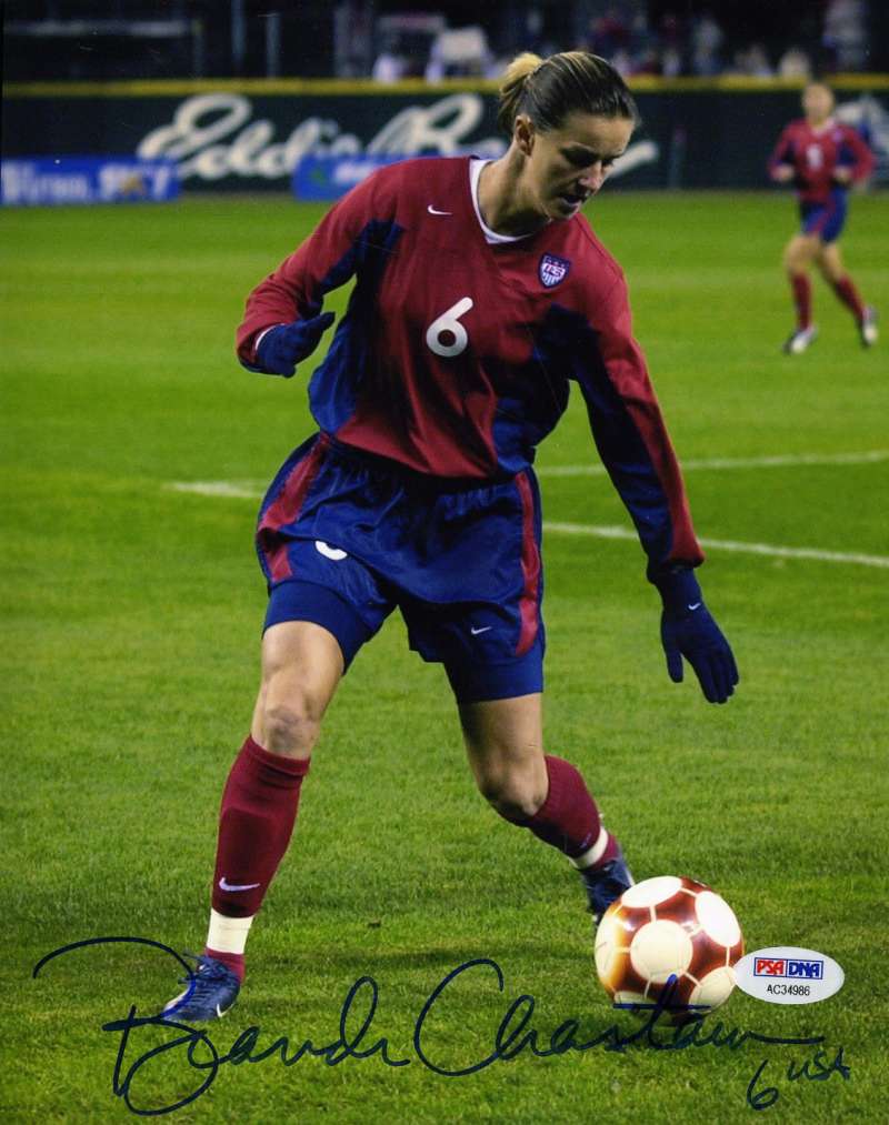 Brandi Chastain Signed 8x10 Photo Psa/dna Authentic Autograph