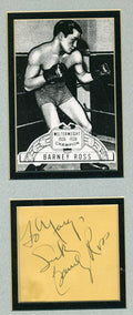 Barney Ross Jsa Coa Hand Signed  Album Page Authentic Autograph