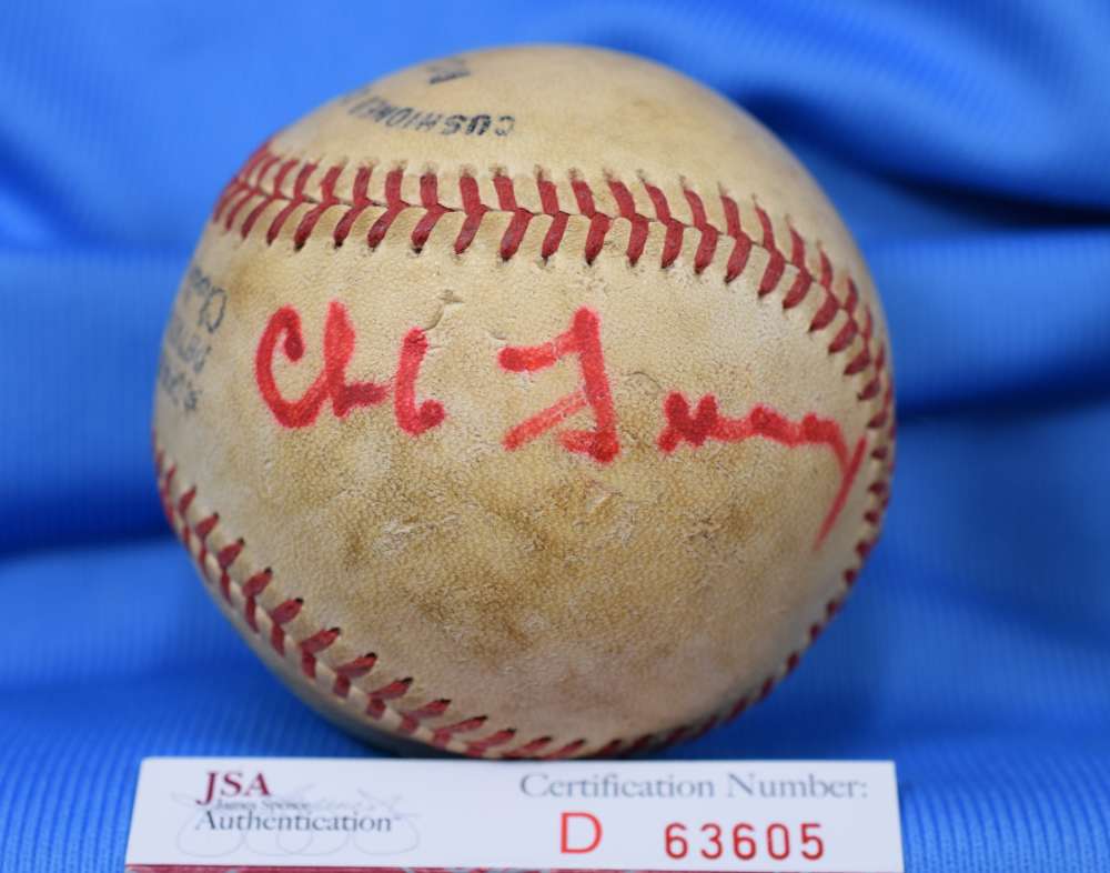 Chub Feeney Jsa Coa Hand Signed Feeney National League Autograph Baseball