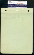 Ernie Bonham Jsa Coa Certified Authentic Hand Signed Album Page Autograph
