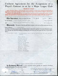Horace Stoneham Jsa Coa Certified Authentic Hand Signed 1967 Giants Contract Autograph