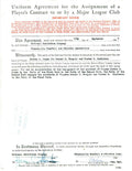 Horace Stoneham Jsa Coa Certified Authentic Hand Signed 1957 Giants Contract Autograph