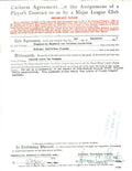 Horace Stoneham Jsa Coa Cert Authentic Hand Signed 1957 Giants Contract Autograph