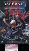 Vin Scully Jsa Signed By 7 Ken Burns Baseball Postcard Autograph