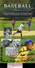 Vin Scully Jsa Signed By 8 Ken Burns Baseball Booklet Authenticated Autograph