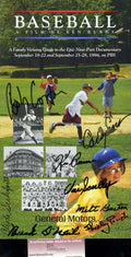 Vin Scully Jsa Hand Signed By 8 Ken Burns Baseball Booklet Autograph
