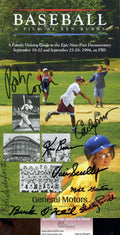 Vin Scully Jsa Coa Hand Signed By 8 Ken Burns Baseball Booklet Cert Autograph