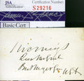 General Montgomery Meigs Jsa Hand Signed Business Card Cut Authentic Autograph