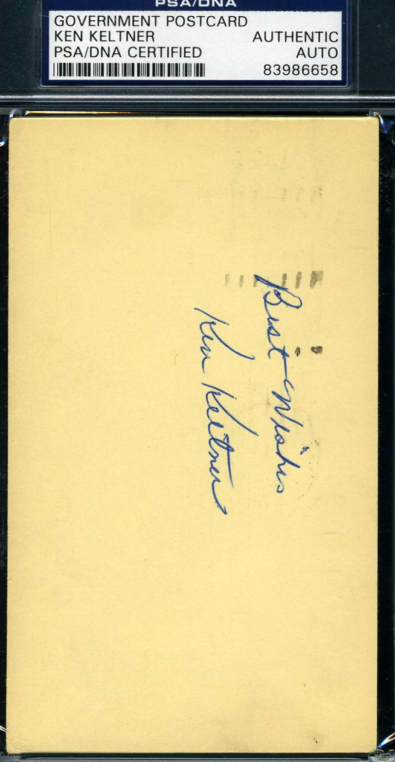 Ken Keltner Signed Gpc Psa/dna Authentic Autograph